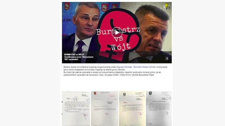 Listy niemiłosne; czyli post scriptum do naszego wideo „Burmistrz vs Wójt”.