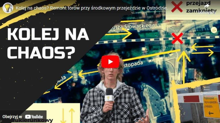 Kolej na chaos? Remont torów przy środkowym przejeździe w Ostródzie